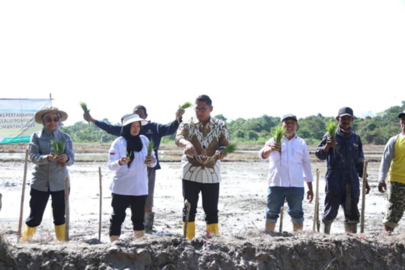 Wakil Menteri Pertanian Sudaryono mengungkapkan bahwa pemerintah tengah menggencarkan program cetak sawah baru seluas 3 juta hektar, guna memastikan ketahanan pangan. (Dok. Kementerian Pertanian.)