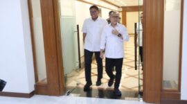Wakil Menteri Pertanian, Sudaryono  bersama bersama Menko Pangan, Zulkifli Hasan Rapat Koordinasi Terbatas Bidang Pangan di Graha Mandiri, Jakarta, Rabu (5/2/2025). (Dok. Kementan)