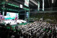 Acara 102 Tahun Nahdlatul Ulama bertajuk “Bekerja Bersama Umat untuk Indonesia Maslahat” di Istora Senayan. (Dok. Tim Media Prabowo)

